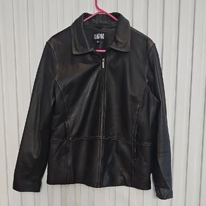 BLASS SPORT Women's Leather Jacket Size XL